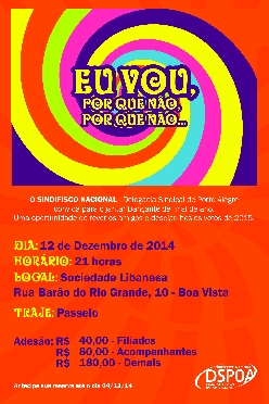 Disponíveis convites para festa de final de ano