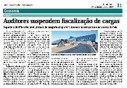 NA MÍDIA: Auditores suspendem fiscalização de cargas