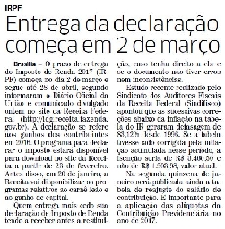 CP: Entrega da declaração começa em 2 de março