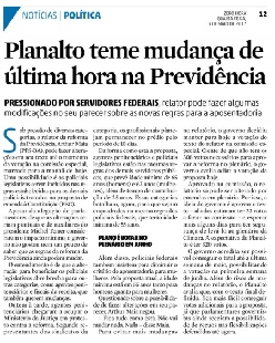 Planalto teme mudança de última hora na Previdência