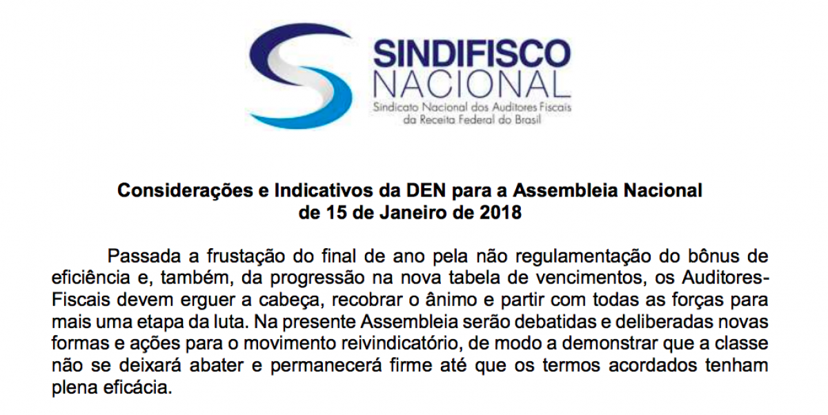 Confira considerações e indicativos da Assembleia Nacional