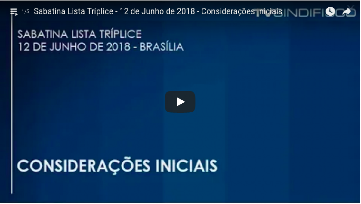 Lista tríplice: Comissão disponibiliza vídeos da sabatina dos candidatos