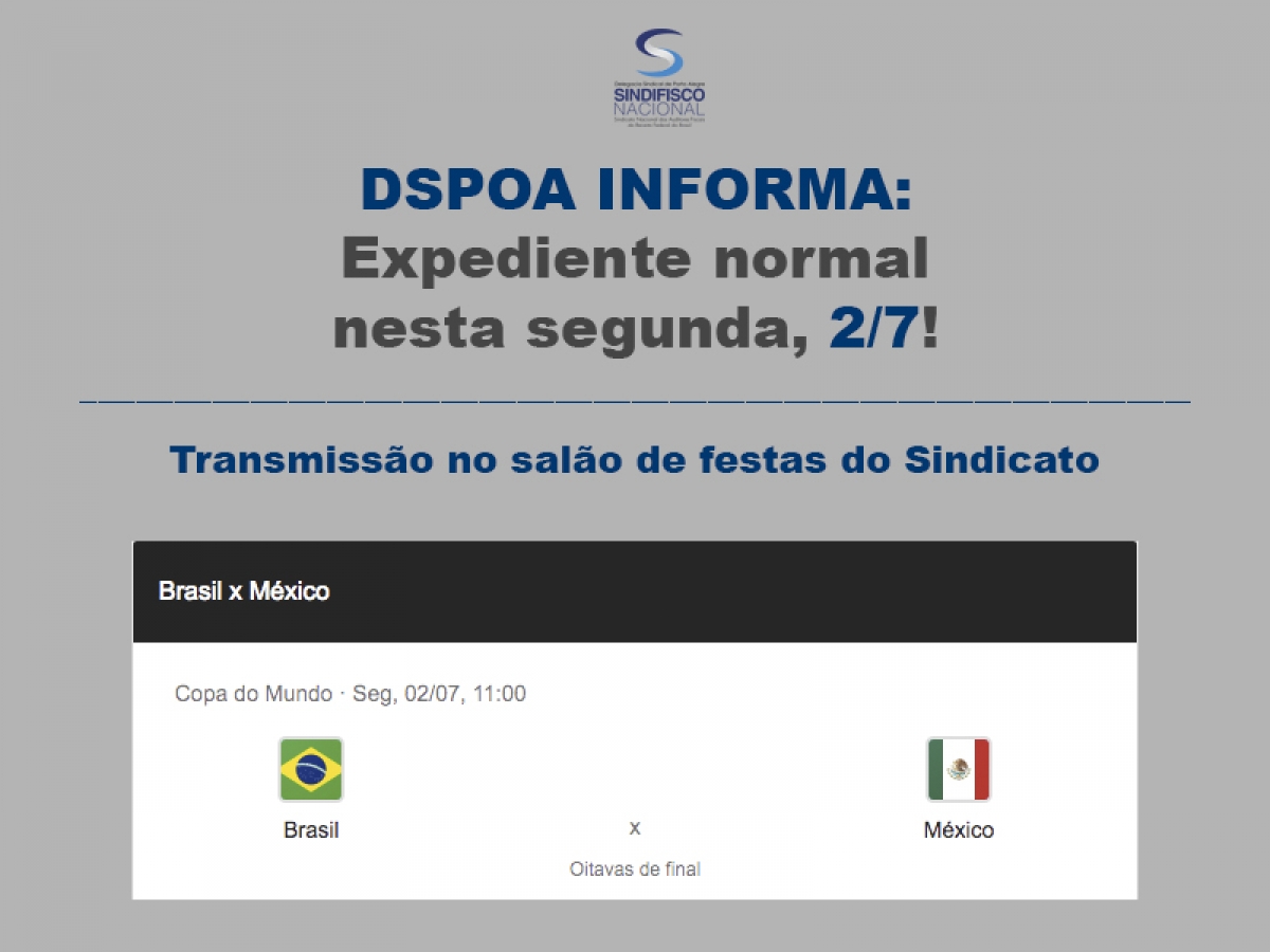 Expediente normal nesta segunda, 2/7!