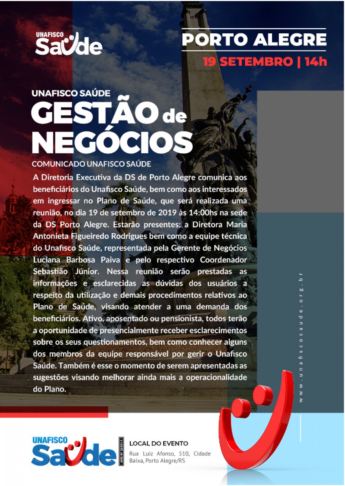 DSPOA e Unafisco Saúde convocam todos os beneficiários (as)