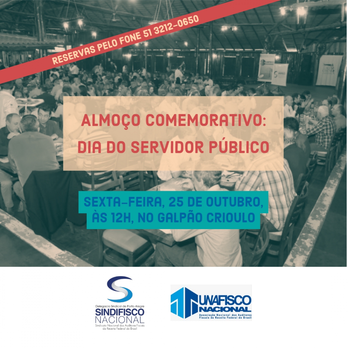 Participe do Almoço do Dia do Servidor dia 25