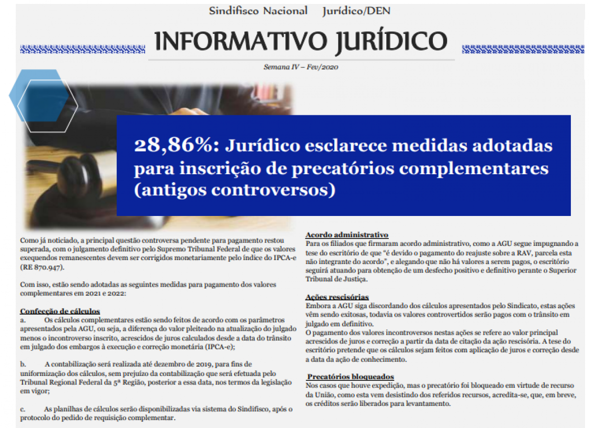 Informativo jurídico DEN