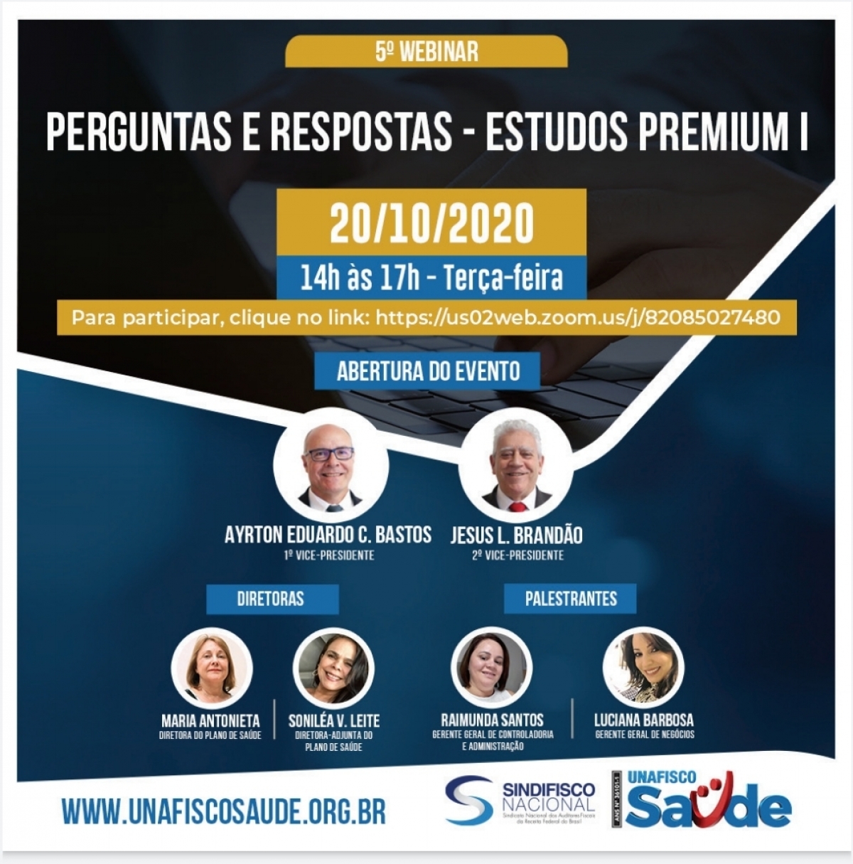Webinar Unafisco Saúde hoje às 14h