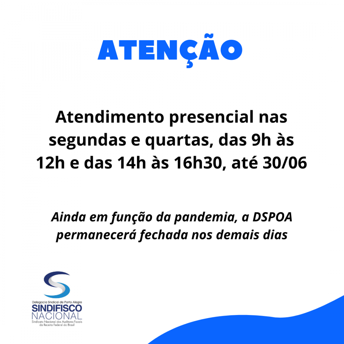 Comunicado sobre atendimento na DSPOA