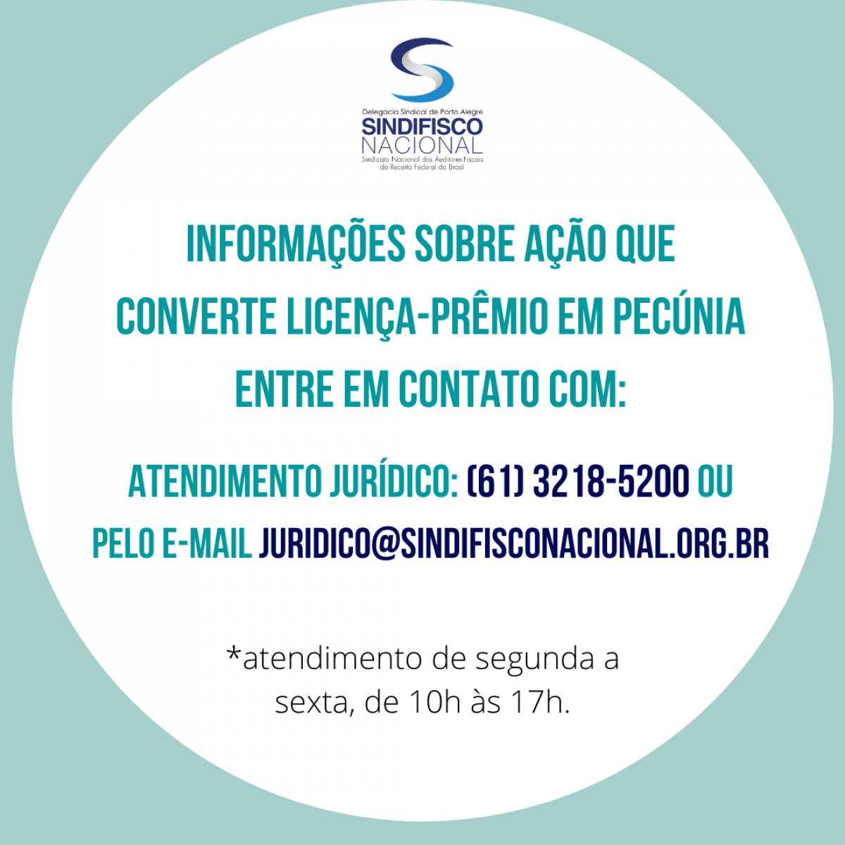 Diretoria Jurídica convoca beneficiários da licença-prêmio em pecúnia