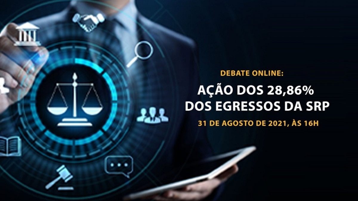 Webinar atualizará filiados sobre ação dos 28,86% dos egressos da SRP
