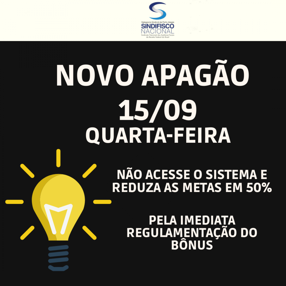 Novo apagão na quarta-feira, dia 15