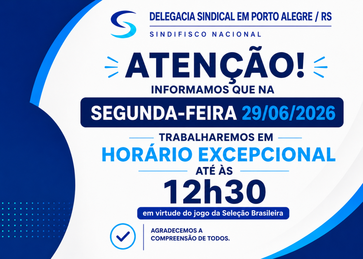 DS/POA terá horário especial de expediente na segunda-feira (29/06)