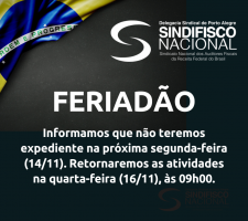 FERIADO 15 DE NOVEMBRO