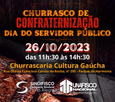 CHURRASCO DE CONFRATERNIZAÇÃO - DIA DO SERVIDOR PÚBLICO